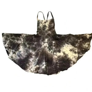 Wild Rich Kids cross back Twirl Dress Girls Size 13/14 black tie dye sleeveless